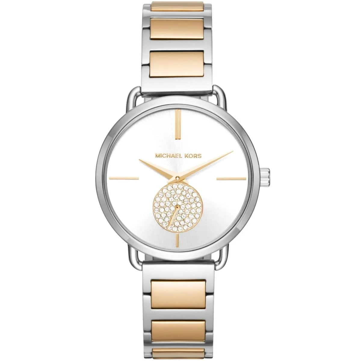 mk3679 michael kors watch women silver gold metal portia 7