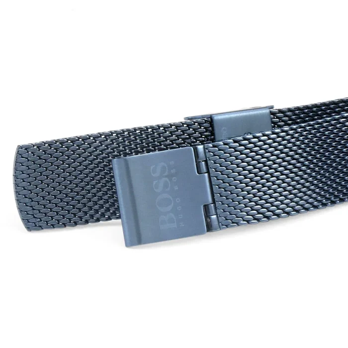 1502518 hugo boss watch women crystals blue dial metal stainless mesh strap quartz battery analog three hand infinity 4