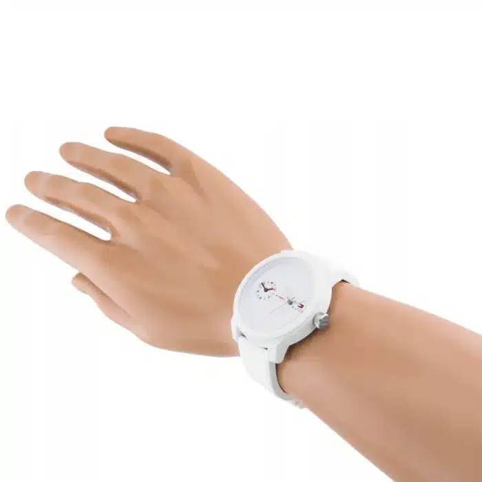 1791324 tommy hilfiger watch men white dial rubber strap quartz analog dual time denim 5