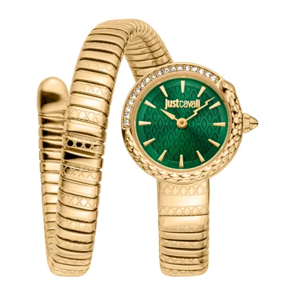 Cerchio Snake Yellow Gold Bottle Green JC1L301M0035