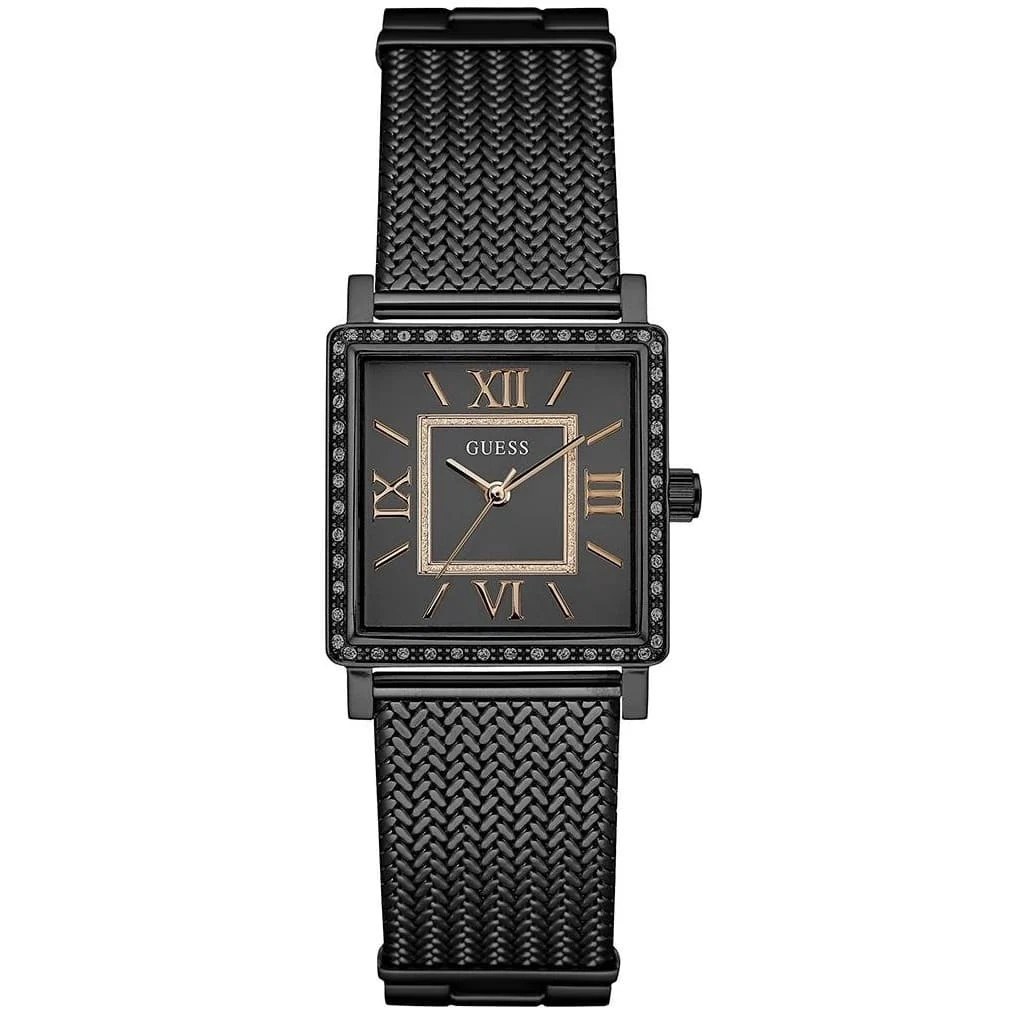 w0826l4 guess watch women black metal highline